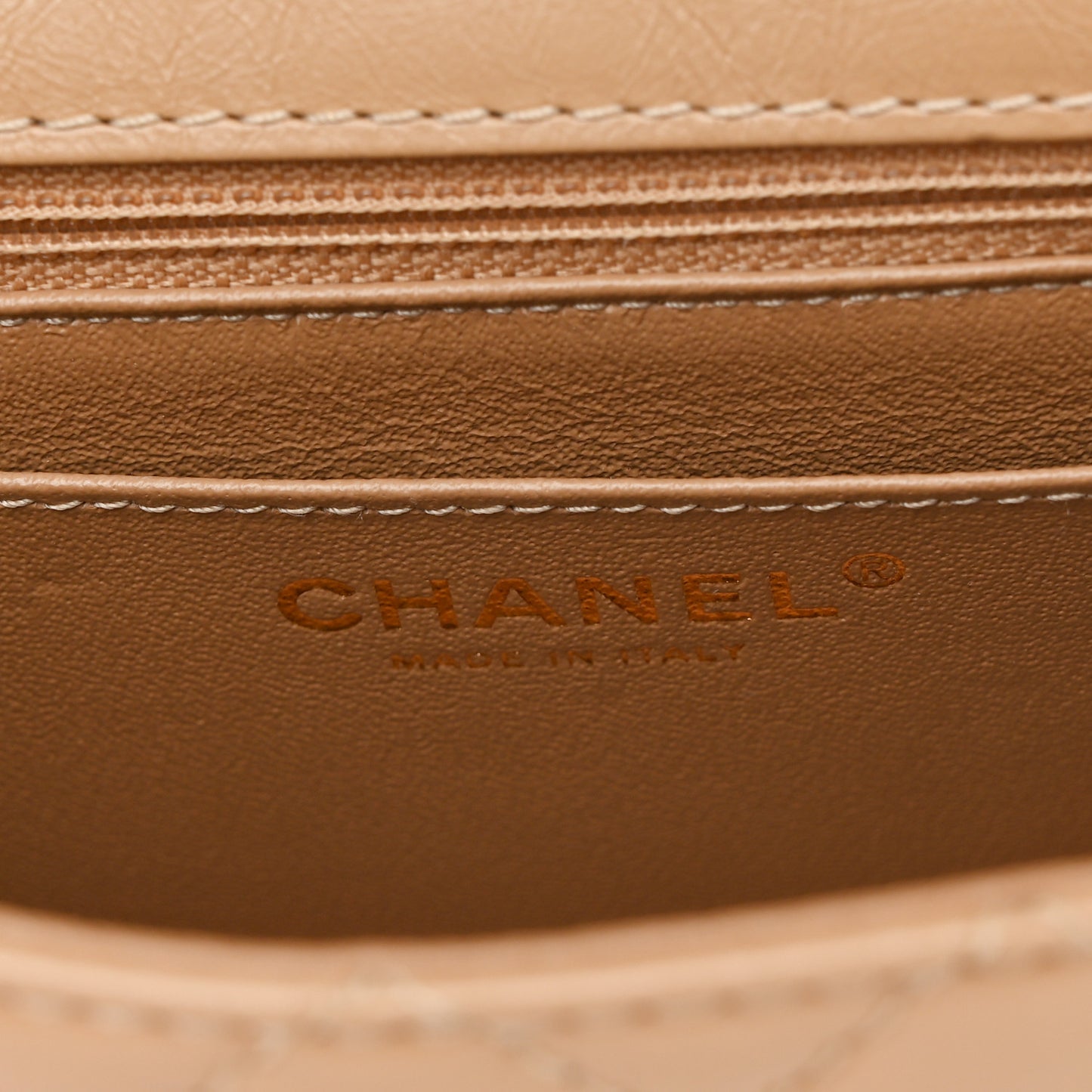 Aged Calfskin Quilted 2.55 Reissue Mini Flap Beige