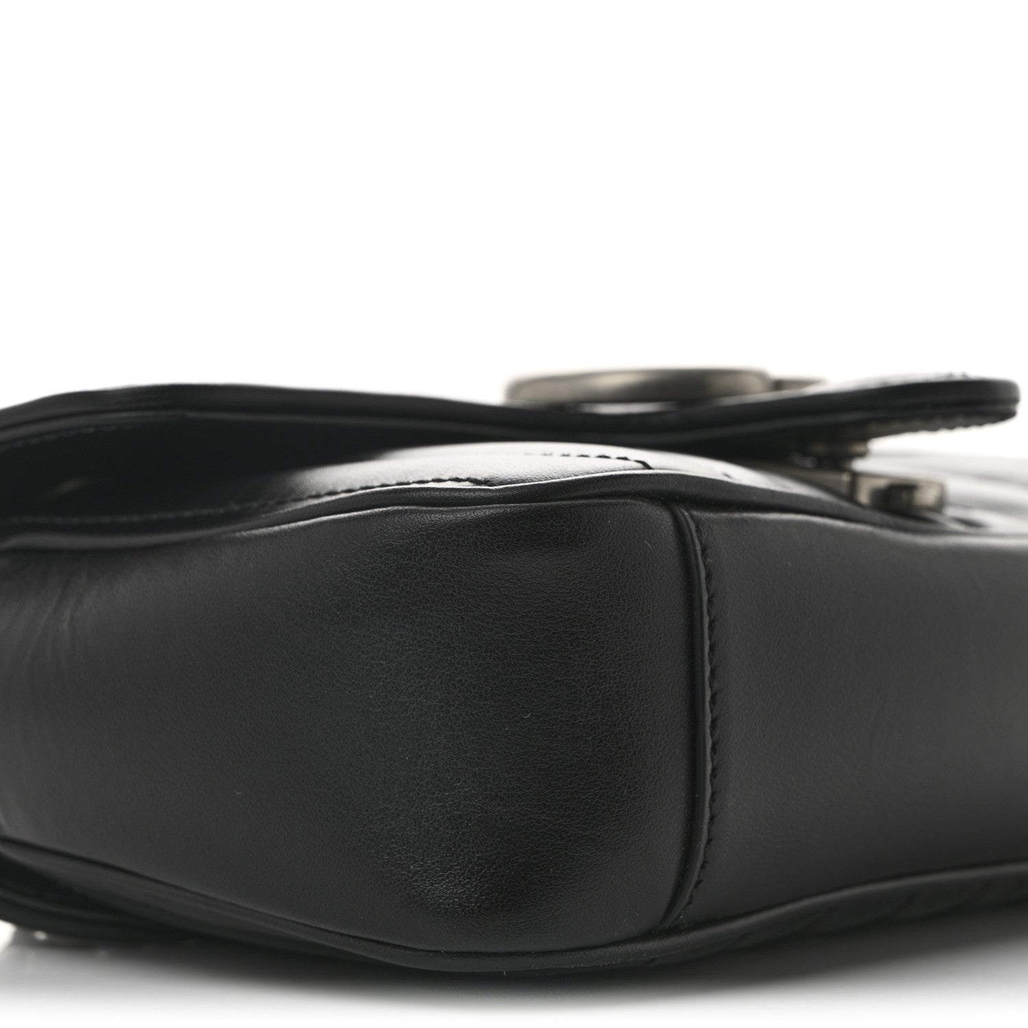 Gucci Calfskin Matelasse Aria Mini GG Marmont Shoulder Bag Black 9 of 10
