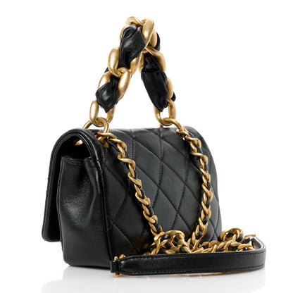 Chanel Shiny Lambskin Small Chain Is More Flap Black 3 of 11