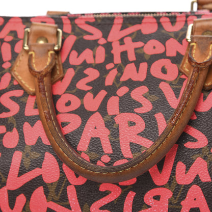 Louis Vuitton Monogram Graffiti Speedy 30 Fuchsia 13 of 21