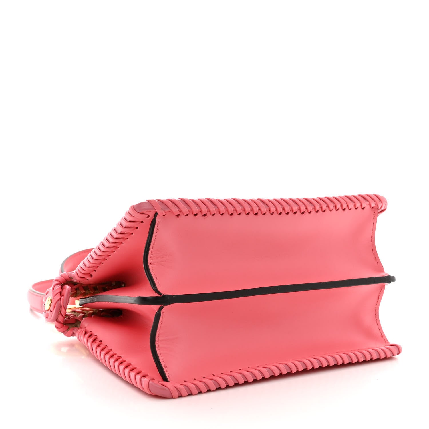Fendi Vitello King Shiny Nappa Intreccio Petite Peekaboo I SEE U Satchel Pink Dalia 4 of 12