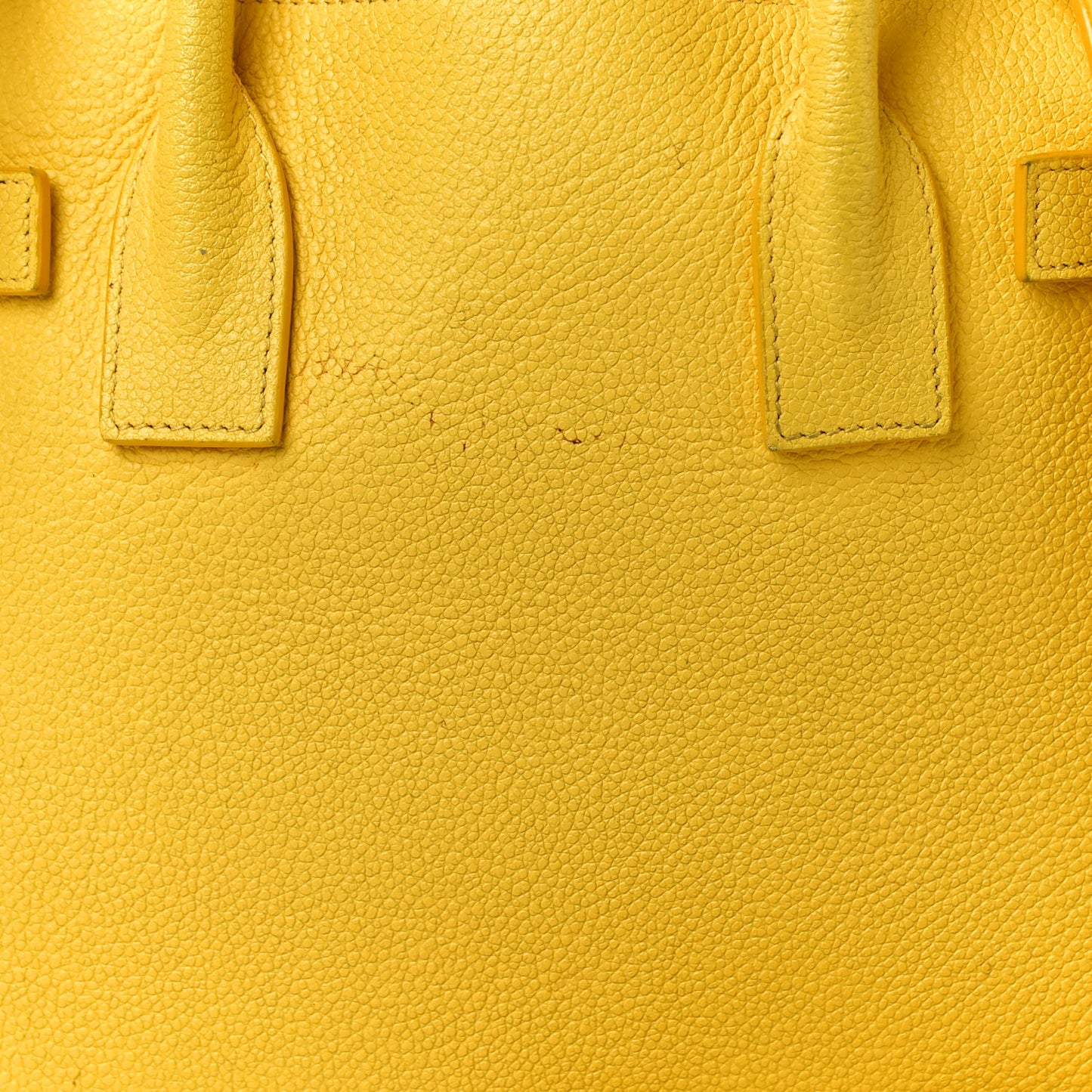 Grained Calfskin Baby Sac De Jour Yellow