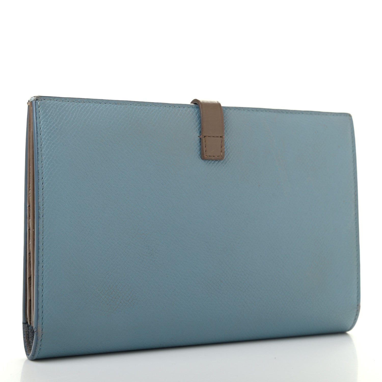 Celine Grained Calfskin Large Multifunction Strap Wallet Porcelain 3 of 11