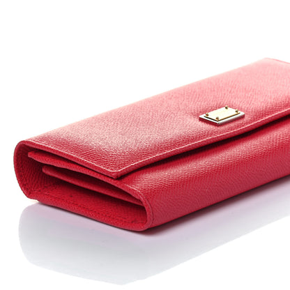 Dolce & Gabbana Dauphine Continental Flap Wallet Red 6 of 9