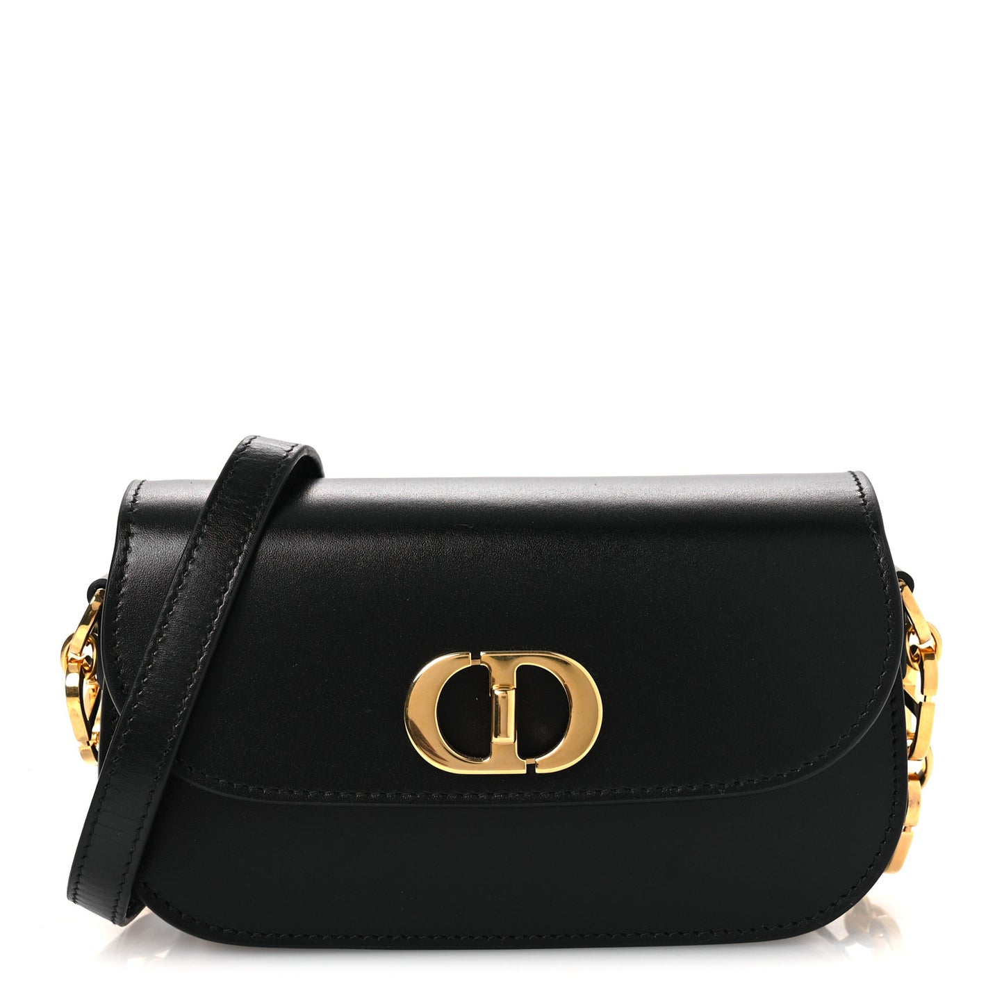 Box Calfskin 30 Montaigne Small Avenue Bag Black