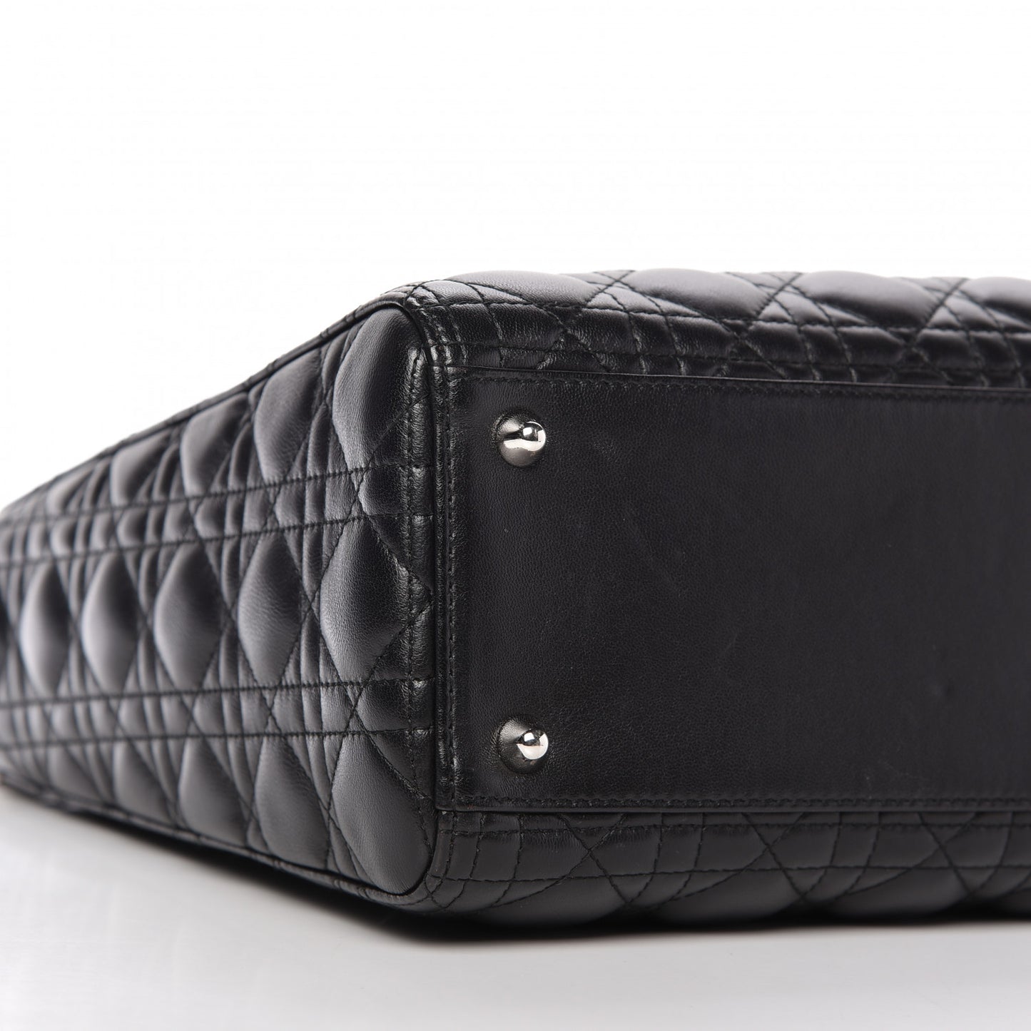 Lambskin Cannage Large Lady Dior Black