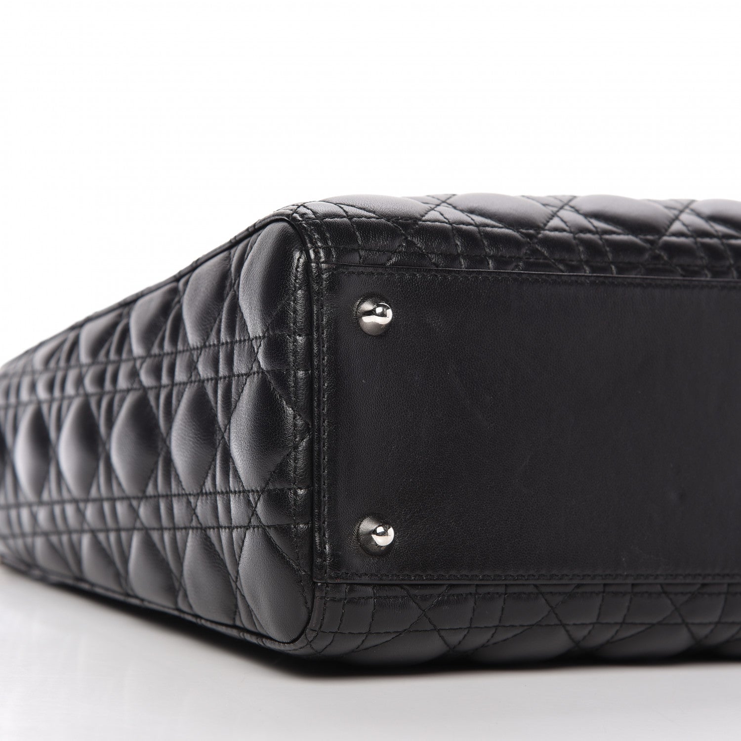 Christian Dior Lambskin Cannage Large Lady Dior Black 6 of 11