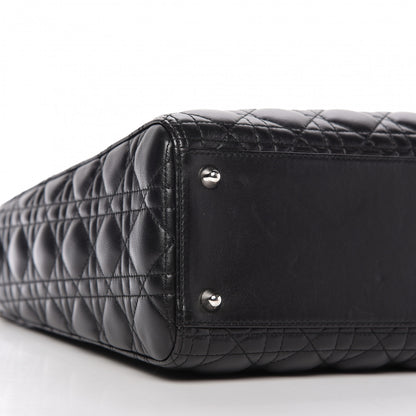 Christian Dior Lambskin Cannage Large Lady Dior Black 6 of 11