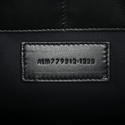 Saint Laurent Patent Calfskin Large Puffy Pouch Black 7 of 7