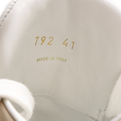 Prada Vitello Rois Triangle Womens Downtown Platform Low Top Sneakers 41 Beige White 10 of 10