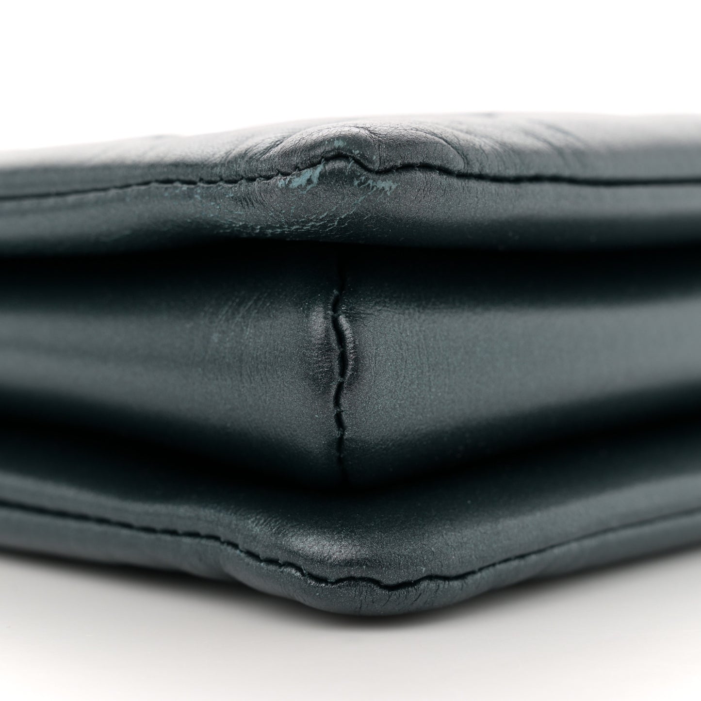 Metallic Lambskin Embossed Monogram Coussin PM Bleu