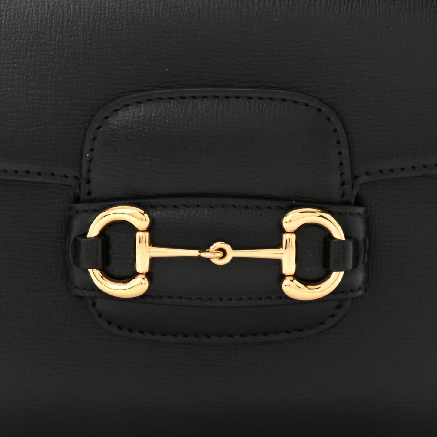 Azalea Calfskin Web Mini Horsebit 1955 Shoulder Bag Black