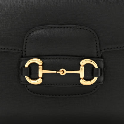 Gucci Azalea Calfskin Web Mini Horsebit 1955 Shoulder Bag Black 8 of 11