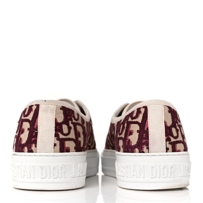 Christian Dior Canvas Oblique Walk'N'Dior Low Top Sneakers 38.5 Deep Amaranth 5 of 9