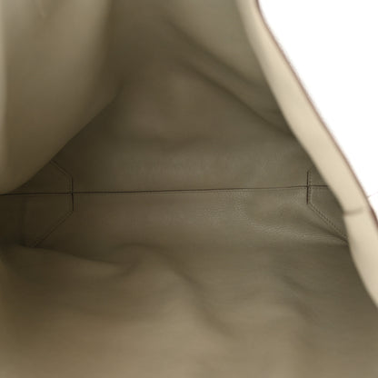 Hermes Taurillon Clemence Double Sens 45 Reversible Tote Gris Perle Bleu Pale 8 of 19