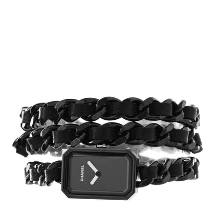 Chanel Stainless Steel Lambskin 16mm Premiere Rock Triple Row Quartz Watch Black 2 of 5
