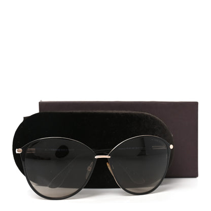 Tom Ford Penelope Vintage Round Sunglasses TF320 Black 7 of 7