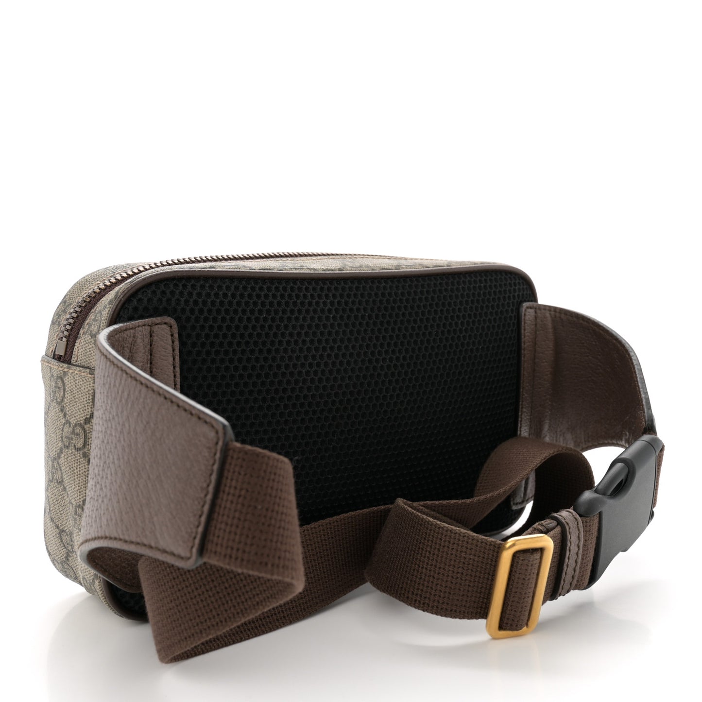 Soft GG Supreme Monogram Medium Ophidia Belt Bag Dark Brown