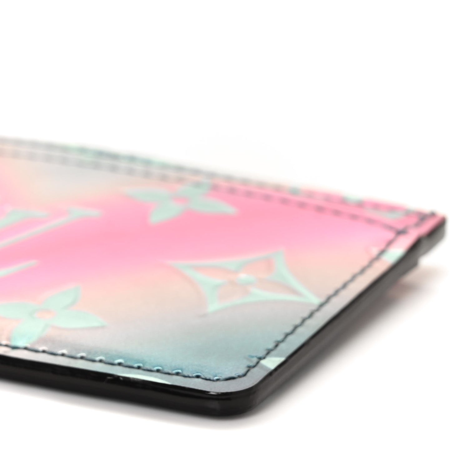 Metallic Vernis Card Holder Blue Pink