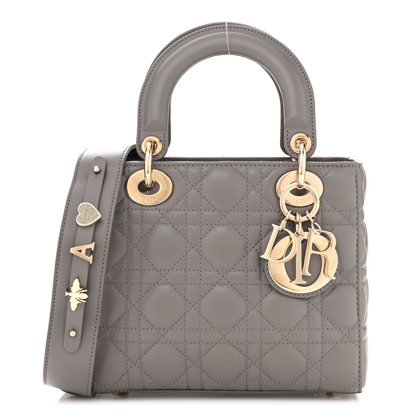 Lambskin Cannage Small My ABC Dior Lady Dior Grey