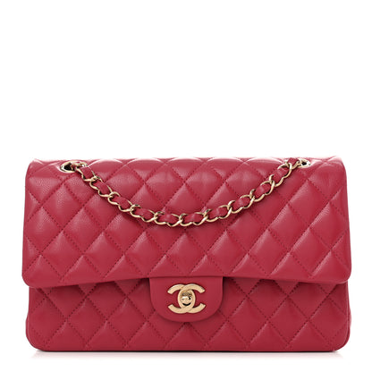 Chanel Caviar Quilted Medium Double Flap Dark Pink 1 of 10