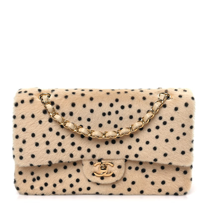 Chanel Pony Hair Cheetah Printed Creative Fabrics Flap Light Beige Black 1 of 11