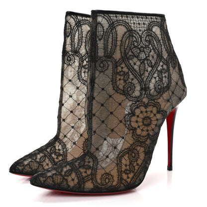 Christian Louboutin Lace Gipsybootie 100 Ankle Boots 36.5 Black 3 of 7