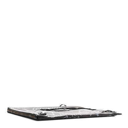 Balenciaga Agneau Classic Hardware Graffiti Small Pouch Black White 4 of 10