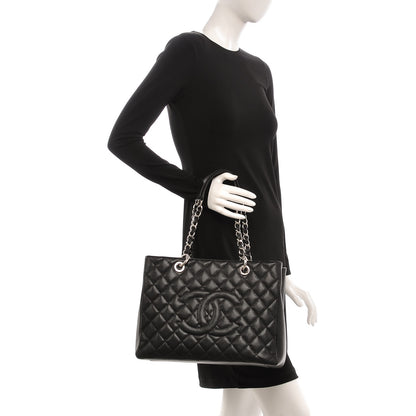 Chanel Caviar Quilted Grand Shopping Tote GST Black 2 of 8