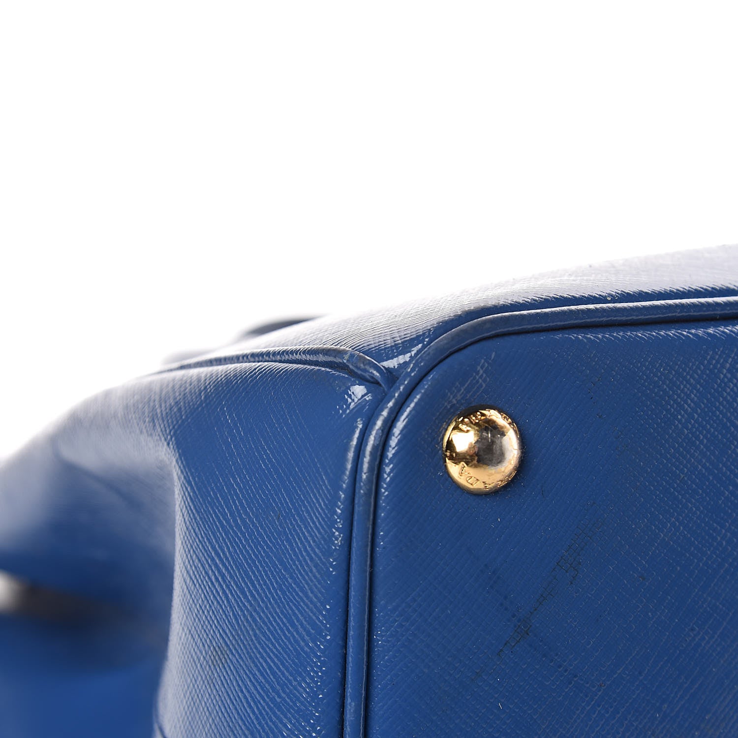Prada Saffiano Vernice Shopping Tote Azzurro 21 of 26