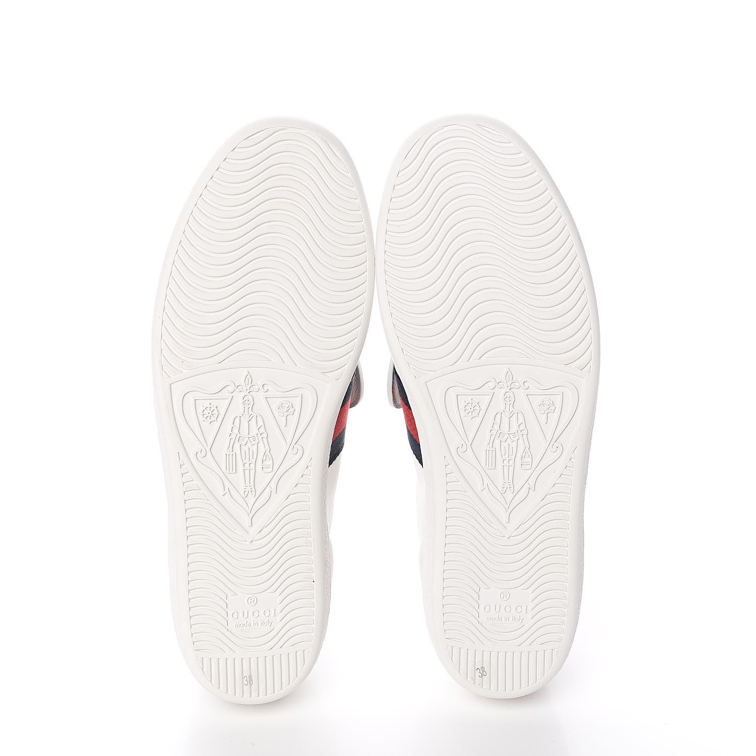 Gucci Calfskin Ayers Crystal Web Womens New Ace Pineapple Sneakers 38 White 5 of 11