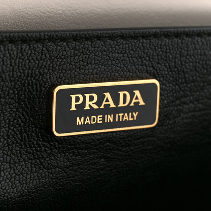 Prada City Calf Saffiano Cahier Bag Talco Black 7 of 10
