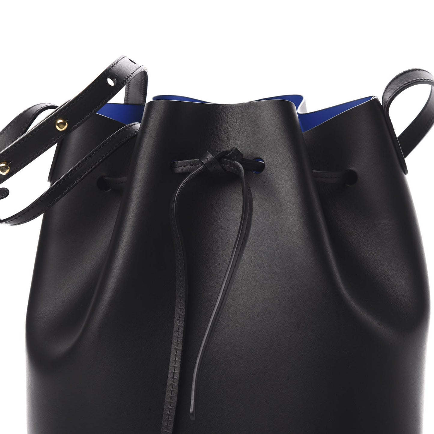 Calfskin Bucket Bag Black Royal