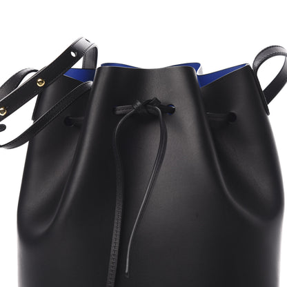 Mansur Gavriel Calfskin Bucket Bag Black Royal 9 of 11