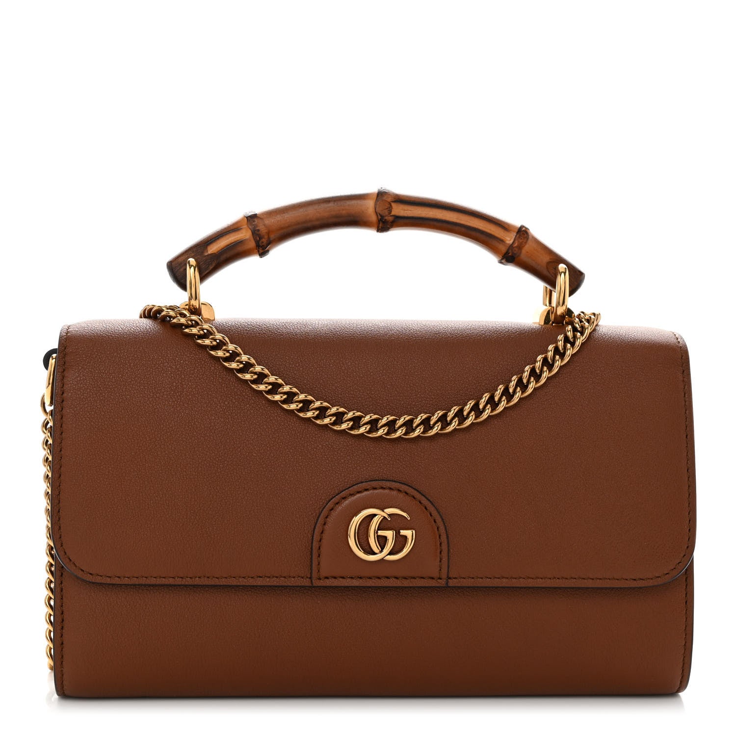 Gucci Wonka Grain Calfskin Mini Diana Bamboo Top Handle Shoulder Bag Cuir 1 of 9