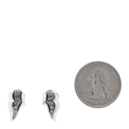 John Hardy Sterling Silver Diamond Lahar Wing Stud Earrings 2 of 4