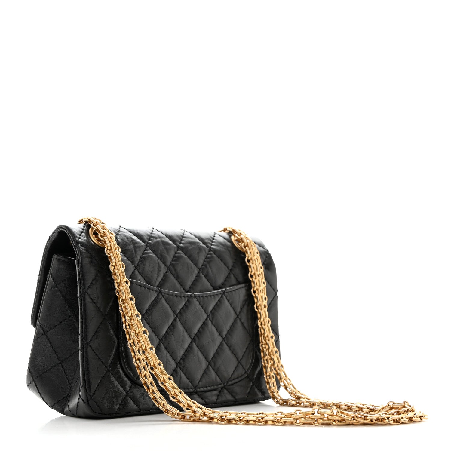 Chanel Aged Calfskin Quilted 2.55 Reissue Mini Flap Black 2 of 10