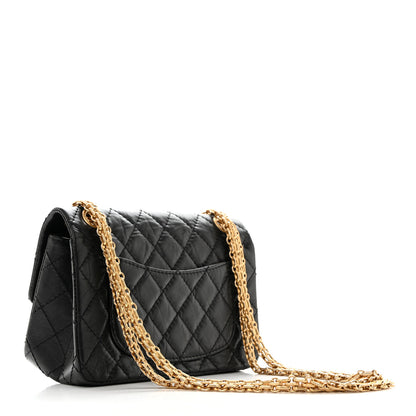 Chanel Aged Calfskin Quilted 2.55 Reissue Mini Flap Black 2 of 10