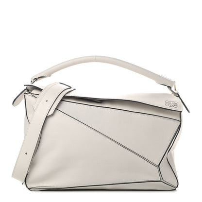 Loewe Calfskin Large Puzzle Bag White 1 of 4