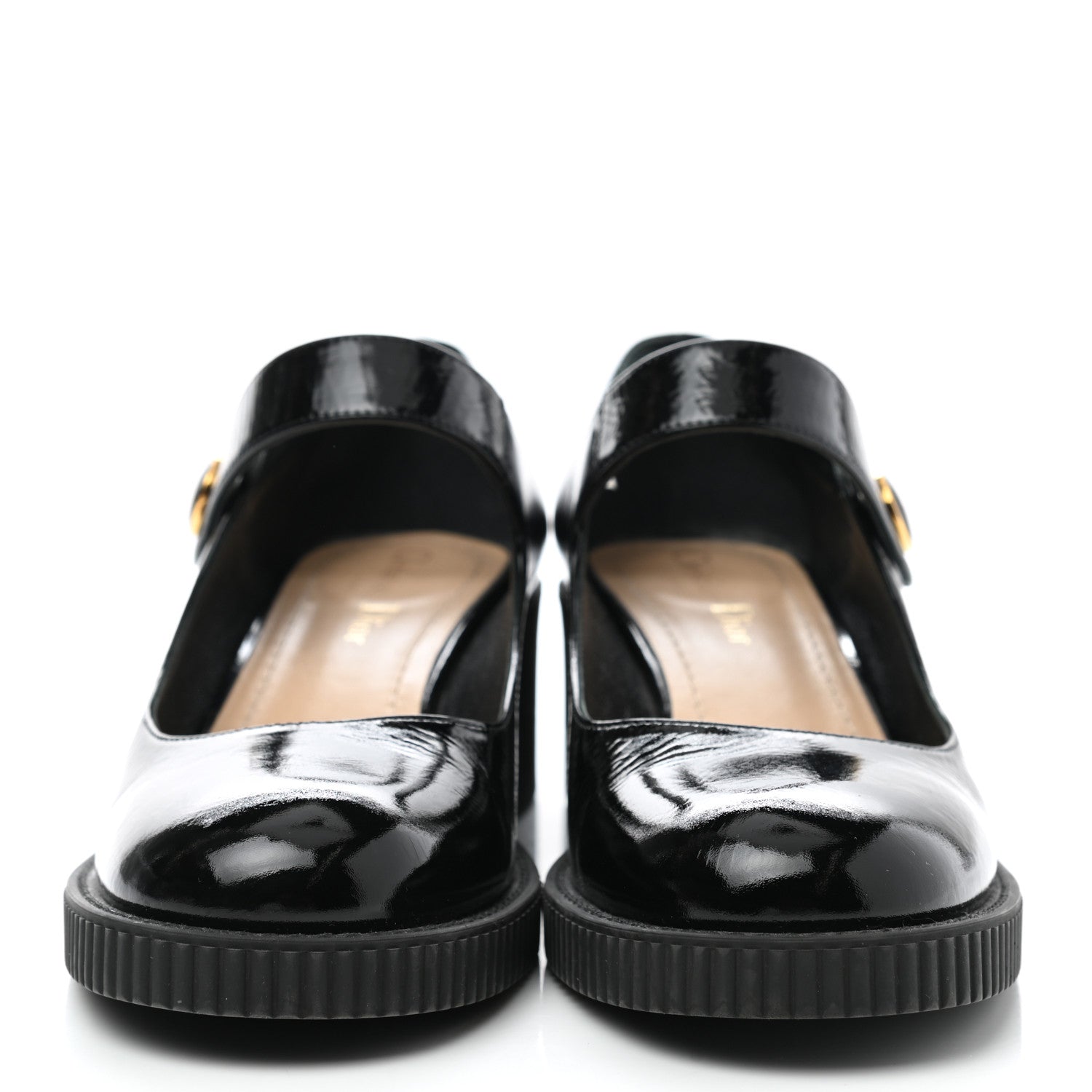 Christian Dior Crinkled Calfskin D-Doll 55mm Pumps 37.5 Black 2 of 9