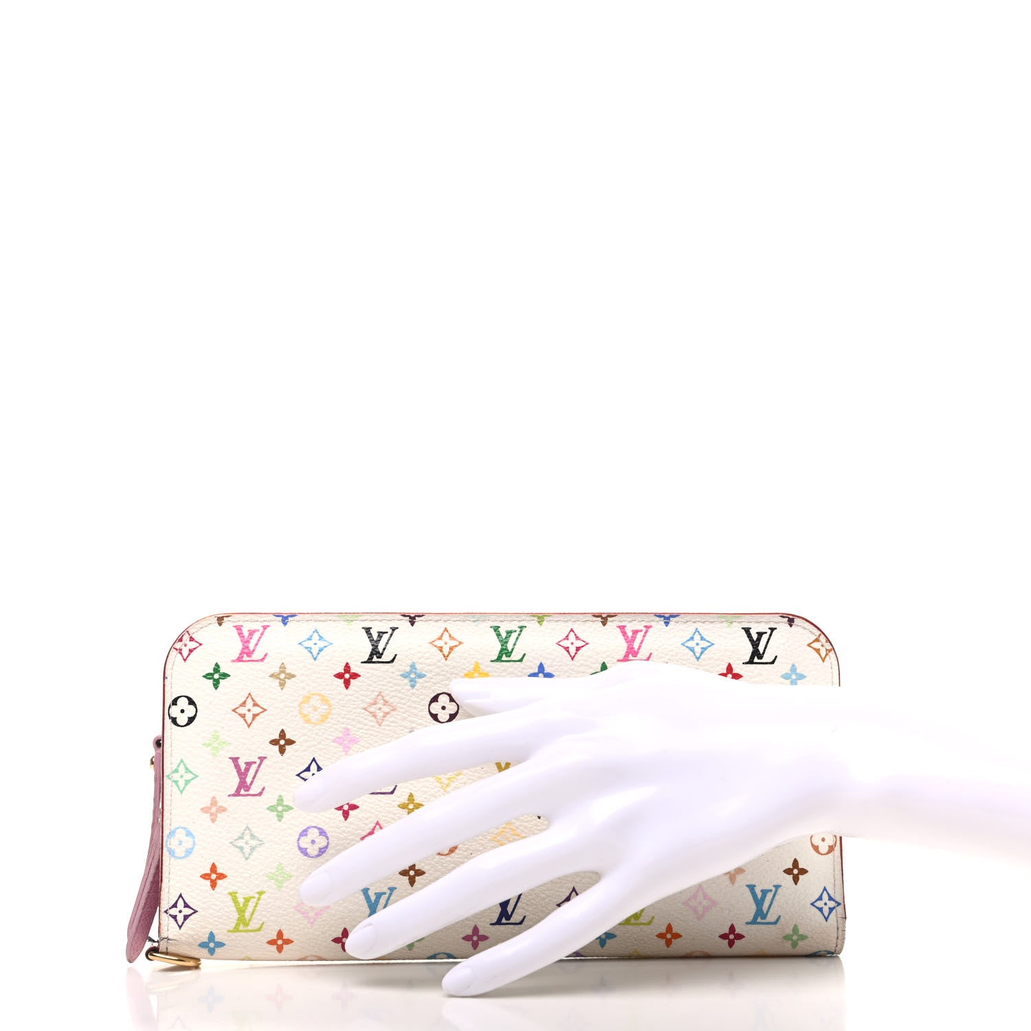 Louis Vuitton Monogram Multicolor Insolite Wallet White Litchi 2 of 8