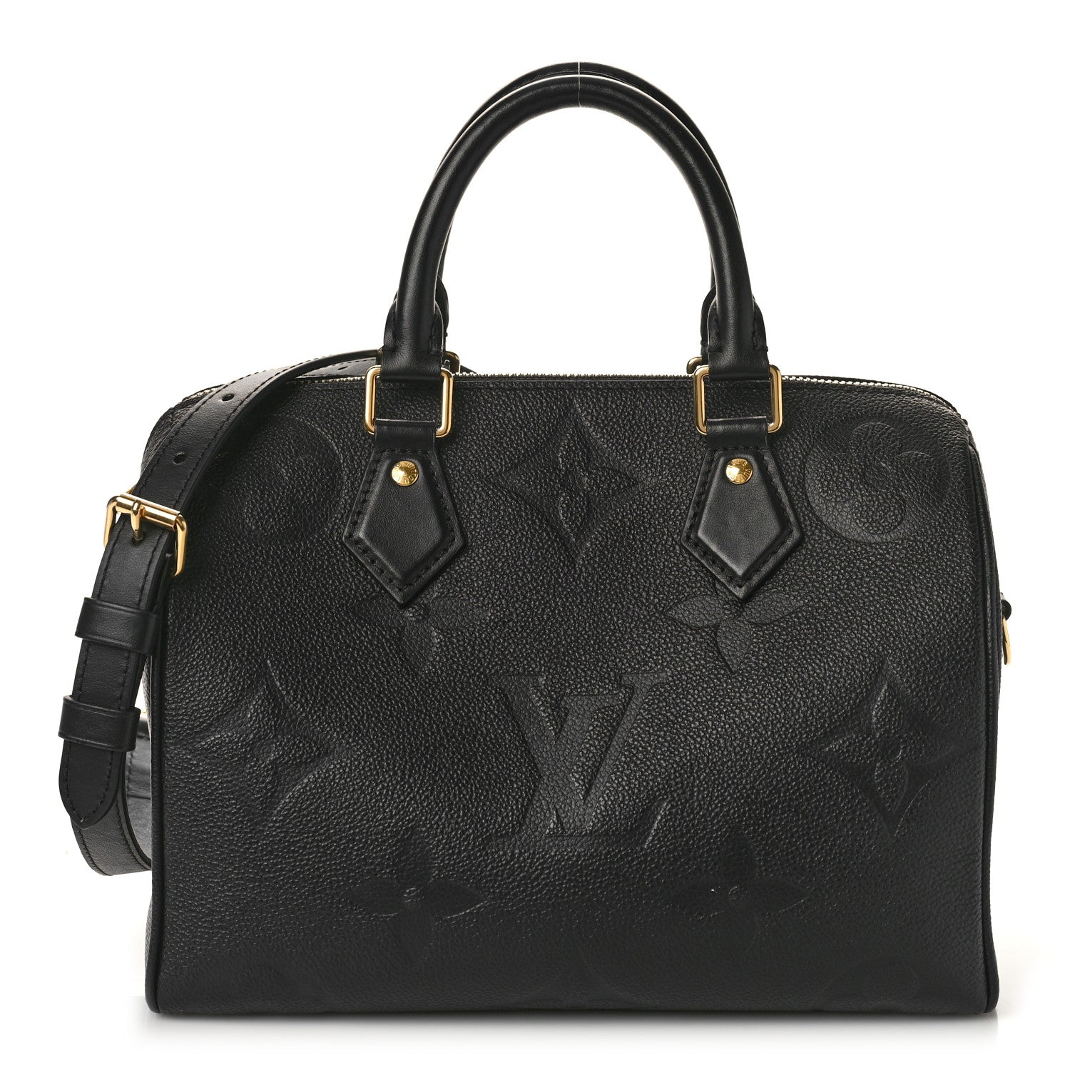 Louis Vuitton Empreinte Monogram Giant Speedy Bandouliere 25 Black 1 of 8