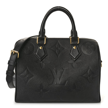 Louis Vuitton Empreinte Monogram Giant Speedy Bandouliere 25 Black 1 of 8