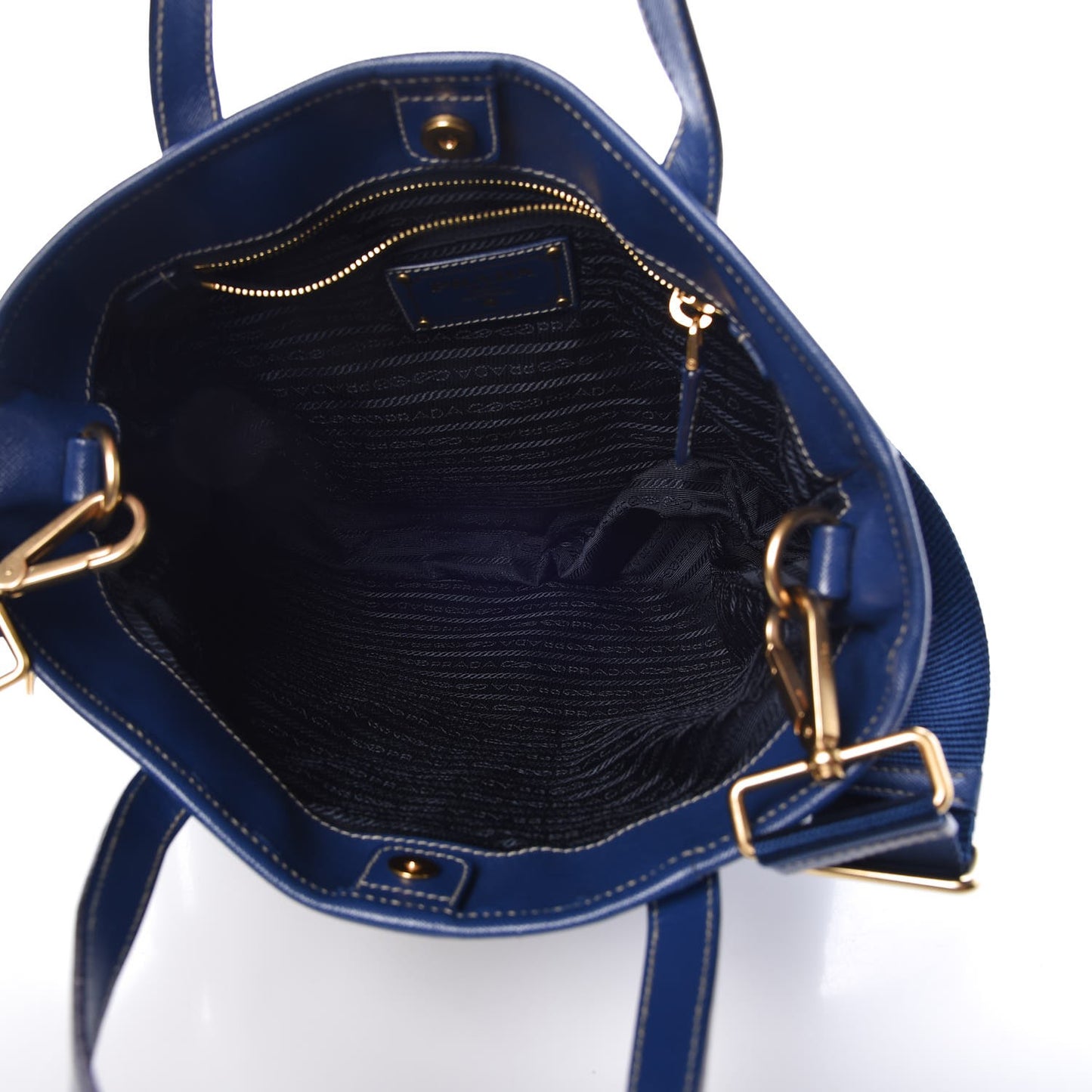 Tessuto Nylon Saffiano Crossbody Tote Bleuette
