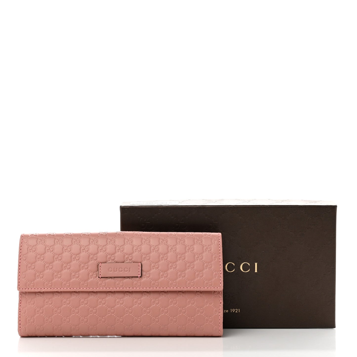 Microguccissima Continental Flap Wallet Soft Pink