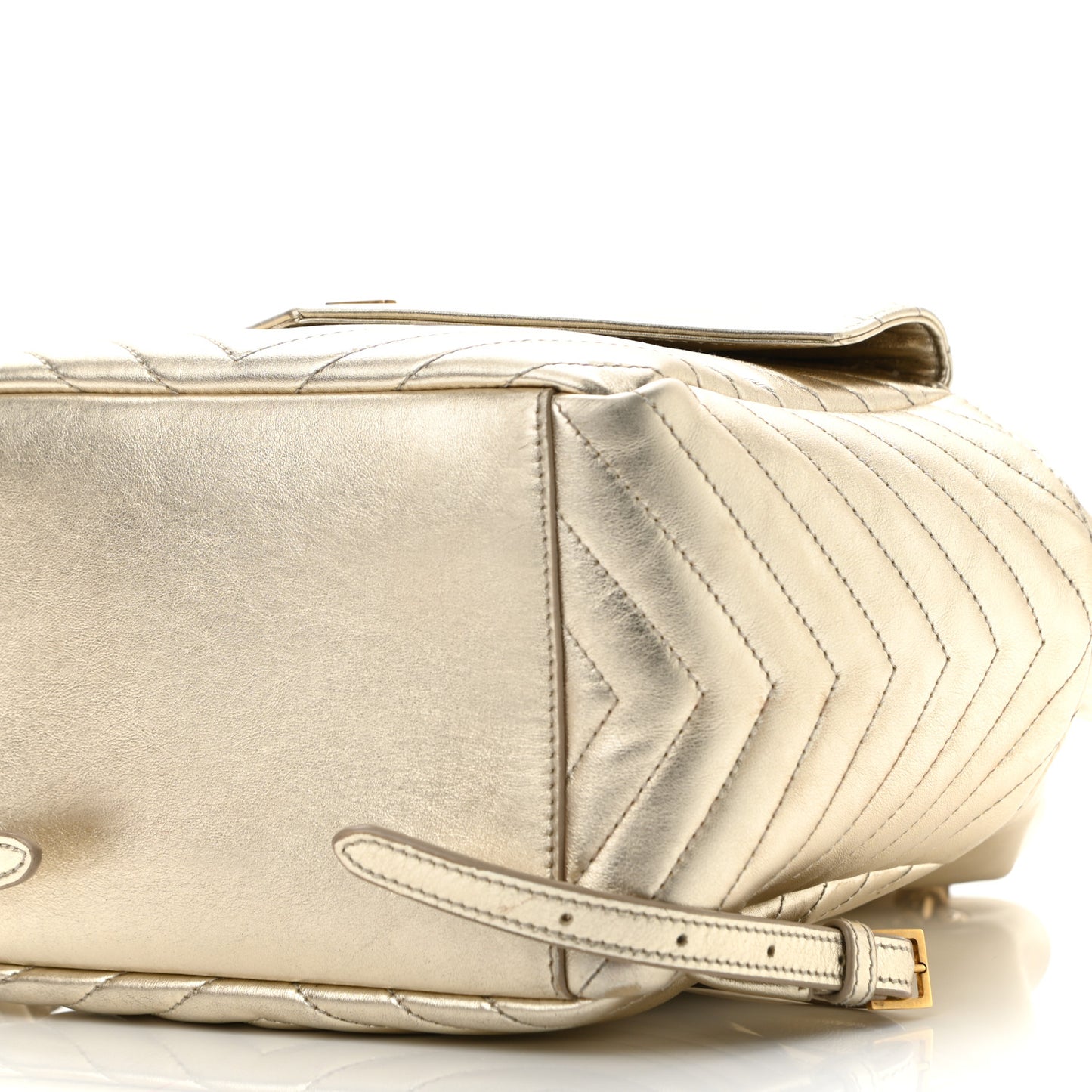 Lambskin Matelasse Monogram Joe Backpack Pale Gold