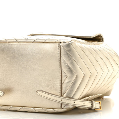 Saint Laurent Lambskin Matelasse Monogram Joe Backpack Pale Gold 9 of 10