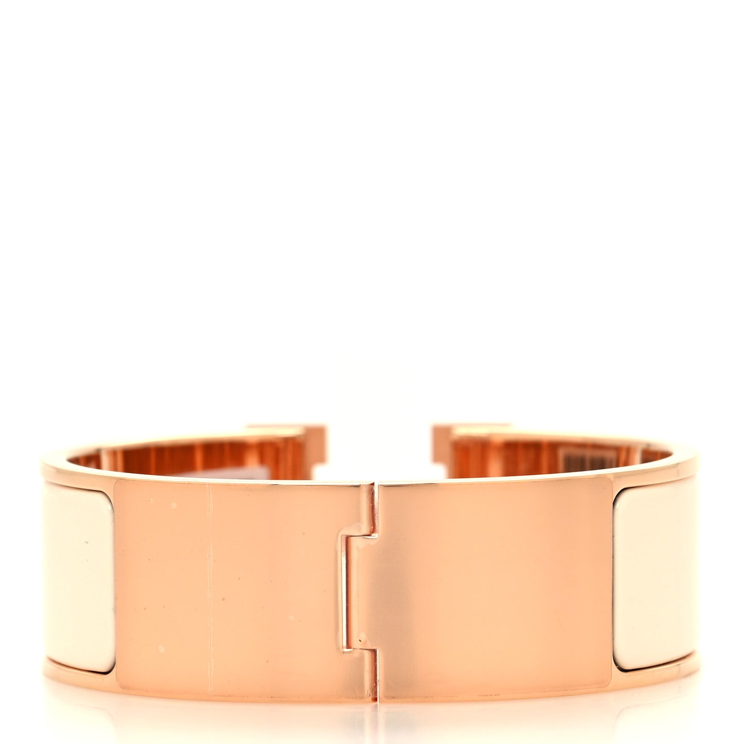 Enamel Wide Clic Clac H Bracelet PM Creme