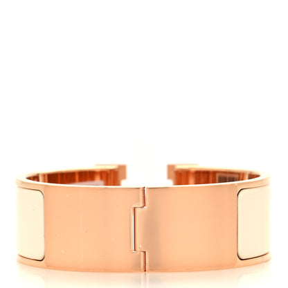Hermes Enamel Wide Clic Clac H Bracelet PM Creme 3 of 5