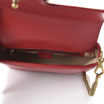 Gucci Calfskin Matelasse Small GG Marmont Top Handle Shoulder Bag Hibiscus Red 5 of 10